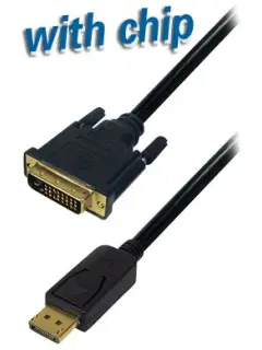 Transmedia DisplayPort plug to DVI 24 1 plug, 1,8 m