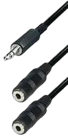 Transmedia Connecting Cable 3,5 mm plug -2x 3,5 mm jack