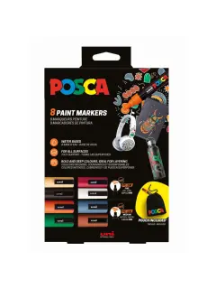 Marker Uni gift set Posca pc-5m (poklon Posca platnena vrećica) POUCH 8-02 8/1 302422411