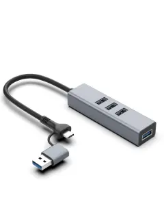 Asonic 2u1 4Port Hub USB 3.0,Tip A/C