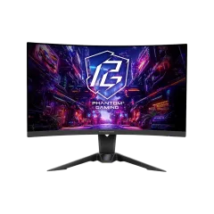 ASRock Gaming Monitor PG27QRT2A, 27", QHD, VA, 180Hz, 1ms, WiFi Antenna, Curved