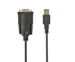 Gembird USB to DB9M serial port converter cable, black, 1.5 m