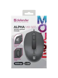 Miš Defender Alpha MB-507, optički žičani, crni