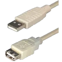 Transmedia USB 2.0 AB, Beige, 1,8m
