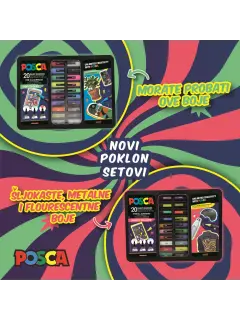 Marker Uni gift set Posca u metalnoj kutiji (mix pc-1m/ pc-3m/pc-5m) groovy colours 20/1 302422188