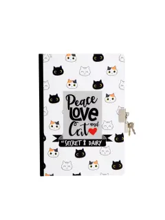 Dnevnik s ključem iTotal A5 80g 96L Cat XL1899