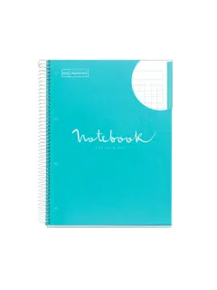 Kolegij blok Miquelrius A4 90g 80L spiralni kocke Extra rigid cardboard emotions sky blue MR46047
