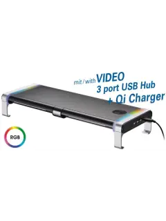 Transmedia Hyper Gaming Monitor Rack, Qi charger