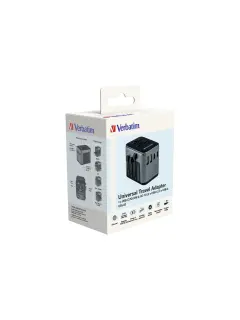 Adapter Verbatim UTA-03 #49545 univerzalni putni, USB-C PD & QC, 2 USB-C, 2 USB-A ports