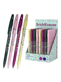 Kemijska olovka ErichKrause Stick Floral Soul R-301 (0.7) plavi ispis sortirano 48/1