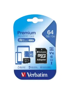 Memorijska kartica Verbatim #44084 micro SDXC 64GB Class10 + Adapter