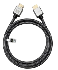 Transmedia High Speed HDMI braided cable with Ethernet 1,5m gold plugs, 4K