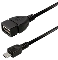 Transmedia OTG USB type A jack to USB type Micro B plug