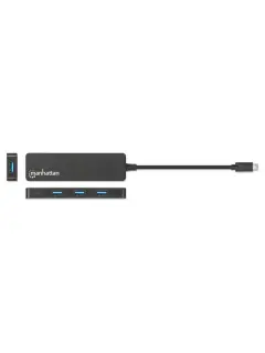 Manhattan Hub 4-Port USB 3.0 5Gbps, crni