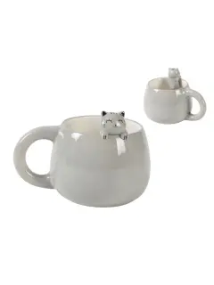 Šalica iTotal Charm Cat siva XL2564