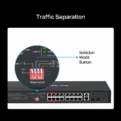 Mercusys 20-Port Gigabit Rackmount Switch with 16-Port PoE