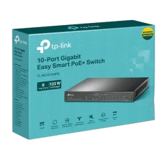 TP-Link 10-Port Gigabit Easy Smart Switch, 8-Port PoE , 1x Combo GbSFP
