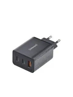 Punjač zidni Intenso #7806520, W65ACIC GaN, 1xUSB-A/1xUSB-C + uvlačivi kabel USB-C, 65W, bijeli