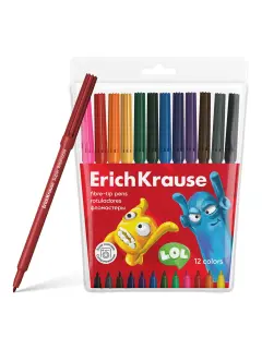 Flomasteri ErichKrause Jolly Friends Super Washable 12 boja 12/1