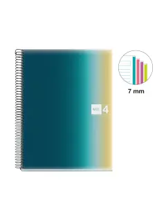 Kolegij blok Miquelrius A4 70g 120L spiralni crte Aurora Iceland MR4261
