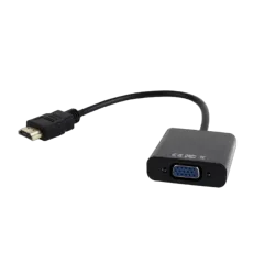 Gembird HDMI to VGA and audio adapter cable, single port, black