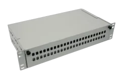 NFO Patch Panel 2U 19" - 48x SC Simplex LC Duplex, Pull-out, 2 trays
