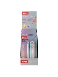 Kemijska olovka Apli pocket gel blister, plavi ispis 3/1 20499