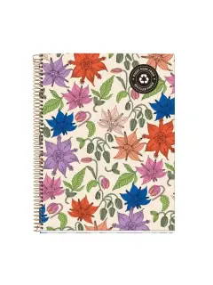 Kolegij blok Miquelrius A4 70g 120L spiralni kocke Extra rigid cardboard lifestyle vintage lily MR46808