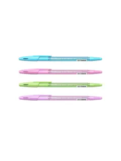 Kemijska olovka ErichKrause Stick&Grip Spring R-301 (0.7) plavi ispis sortirano 50/1