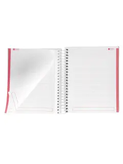Kolegij blok Miquelrius A6 90g 100L spiralni crte Messages rigid cardboard coral MR4277