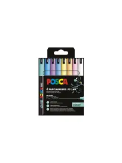 Uni pak marker Posca pc-1mr pastelne boje 8/1 kartonsko pak