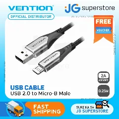 Vention Cotton Braided USB 2.0 A Male to Micro-B Male 2A Cable 1M