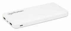 Manhattan powerbank 10000mAh,USB-C,microUSB-A,bije