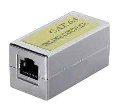 Transmedia Inline coupler, CAT 6A, metal casing