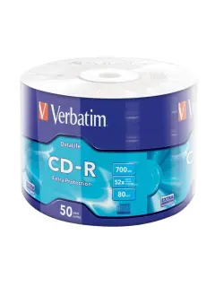 CD-R Verbatim #43787 700MB 52x, Wrap Spindle 50/1