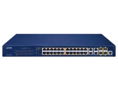 Planet L2 24-Port GbE HP PoE 4 Gig TP SFP Mngd Switch (440W)