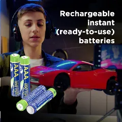 Gembird Rechargeable AAA instant batteries (ready-to-use), 850mAh, 4pcs blister pack