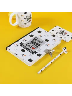 Dnevnik s ključem iTotal A5 80g 96L Cat XL1899