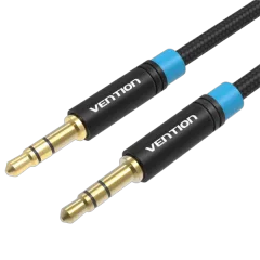 Vention Cotton Braided 3.5mm Male to Male Audio Cable 2M Black