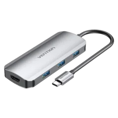 Vention USB-C to HDMI USB 3.0x3 PD Docking Station 0,15m