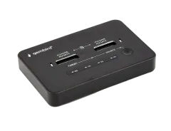Gembird Desktop dual drive USB Type-C M.2 NVME (and SATA) SSD docking station, black