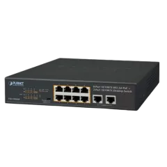 Planet 10-port Unmanaged PoE Switch (8x 100mbps RJ45 30W port PoE 802.3at ports (120W) 2x 100Mbps RJ45 Desktop Switch