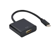 Gembird USB Type-C to HDMI adapter cable, 4K@60Hz, 15 cm, black
