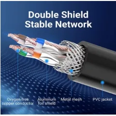 Vention Cat.6 SFTP Patch Cable 15m, Black