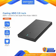 Vention 2.5 Inch SATA Hard Drive Enclosure (USB 3.1 Gen 2-C) Black