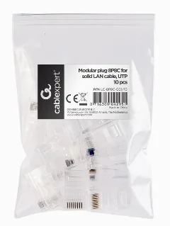 Gembird Cat5e Cat6 pass-through modular UTP plug 8P8C, 10 pcs