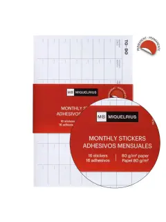 Planer mjesečni naljepnice Miquelrius 80g 16L ToDo kolekcija MR28163