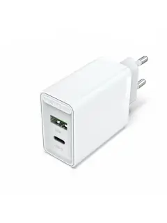 Vention 2-Port USB (A C) Wall Charger (18W 20W) EU-Plug, White