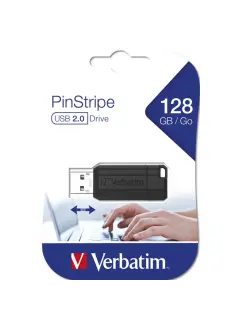 USB stick Verbatim 2.0 #49071 128GB Pinstripe, crni
