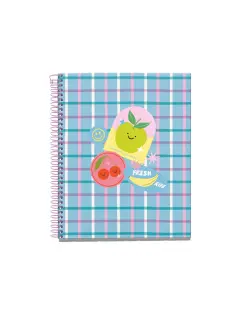 Kolegij blok Miquelrius A5 70g 100L spiralni crte Lifestyle Stickers Happy Fruits MR4291